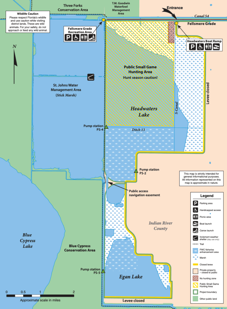 Map of Fellsmere Reservoir Florida