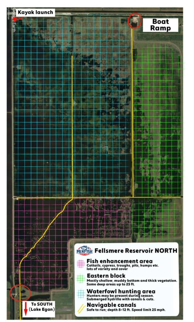 Fellsmere Reservoir Map - NORTH