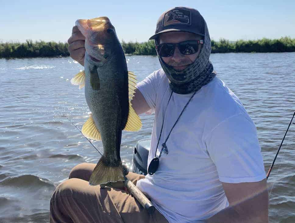 A nice Largemouth Bass I caught on a windy day after a passing windstorm