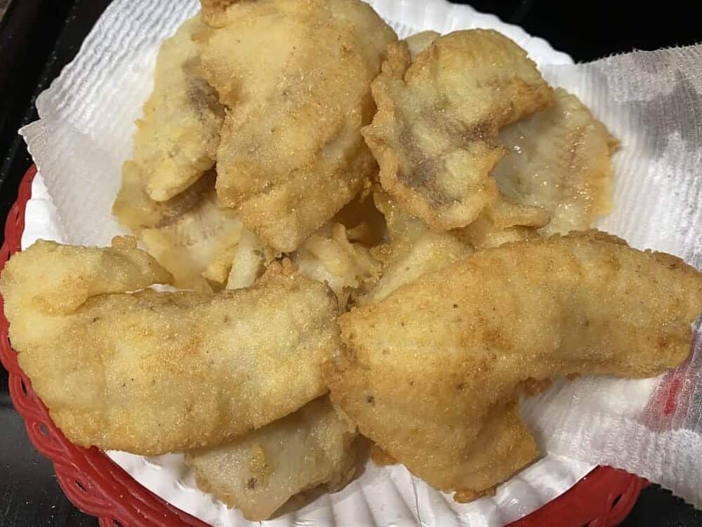 Air-fried catfish fillets