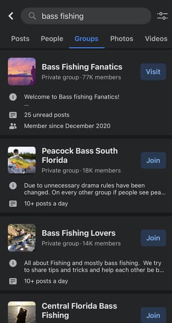 Popular Bass Fishing Groups on Facebook